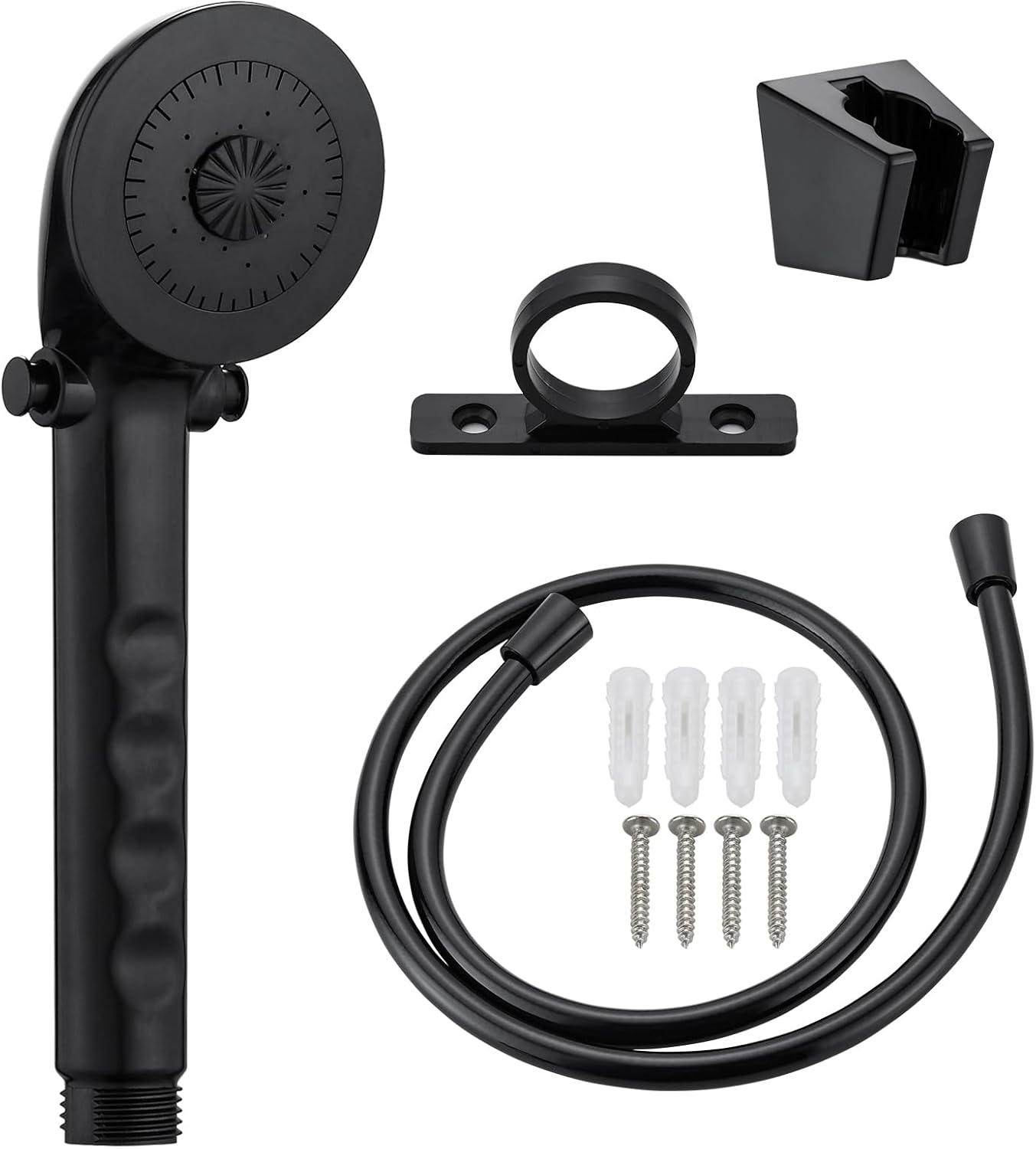 RV Shower Head with Hose, RV outside Shower Parts with Pause Function, Outdoor Shower Replacement for RV, Camper, Van, Travel Trailer, Motorhome and Boat (Black) - White image number 7