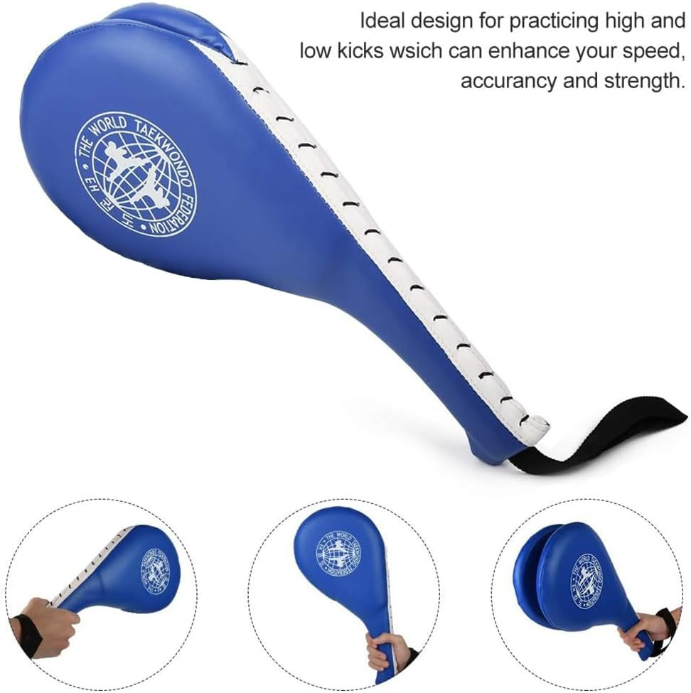 4PCS Taekwondo Kick Pad(2 Red and 2 Blue),Karate Martial Arts Training Equipment Kicking Target,Karate Martial Arts Strike Targets Kickboxing Training,Durable Striking Pad for Kids Youth Adult. image number 6