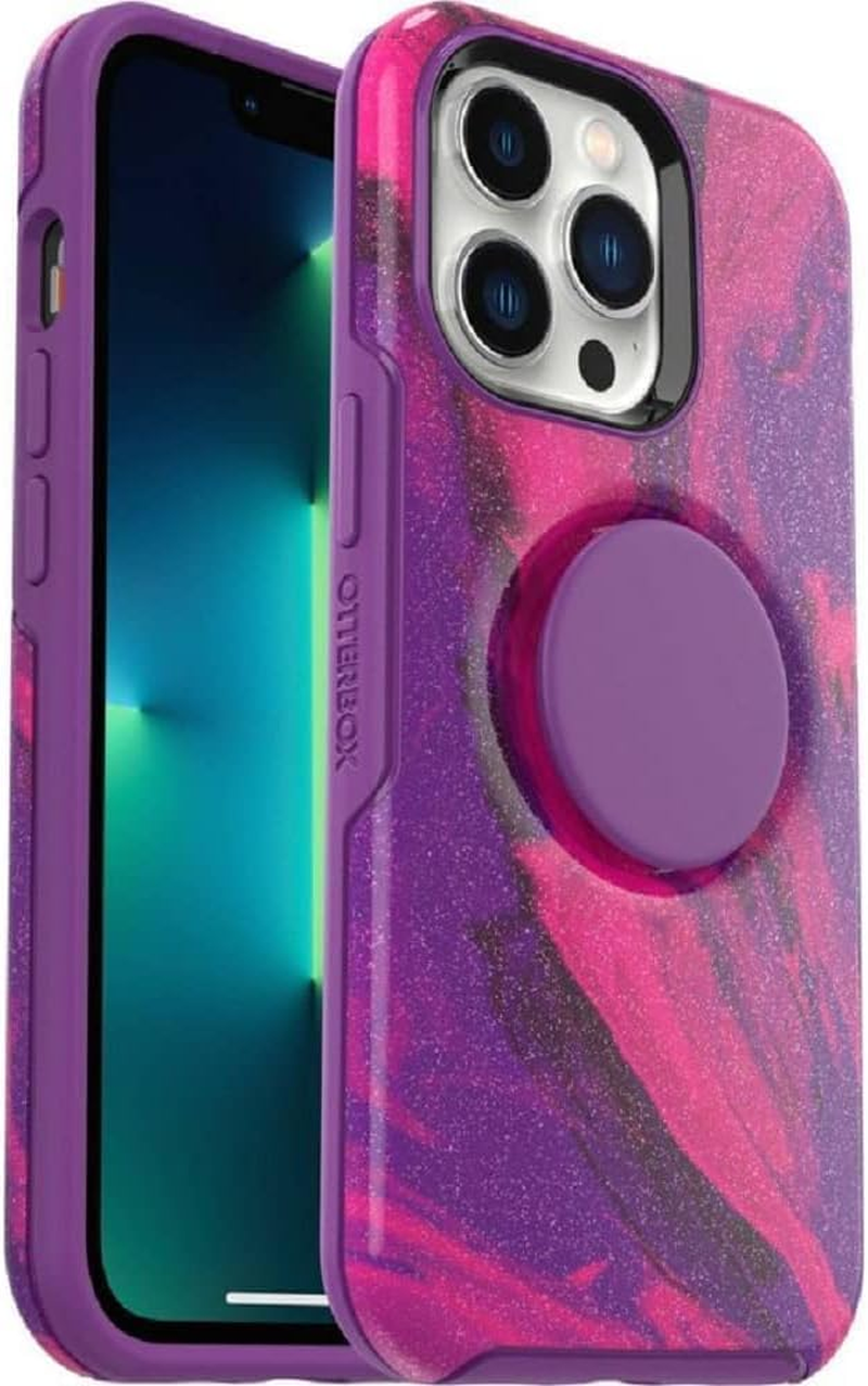Otterbox + Pop Symmetry Series Case for Iphone 12 Pro Max (Only) - Non-Retail Packaging - Stay Peachy (Pink Graphic)