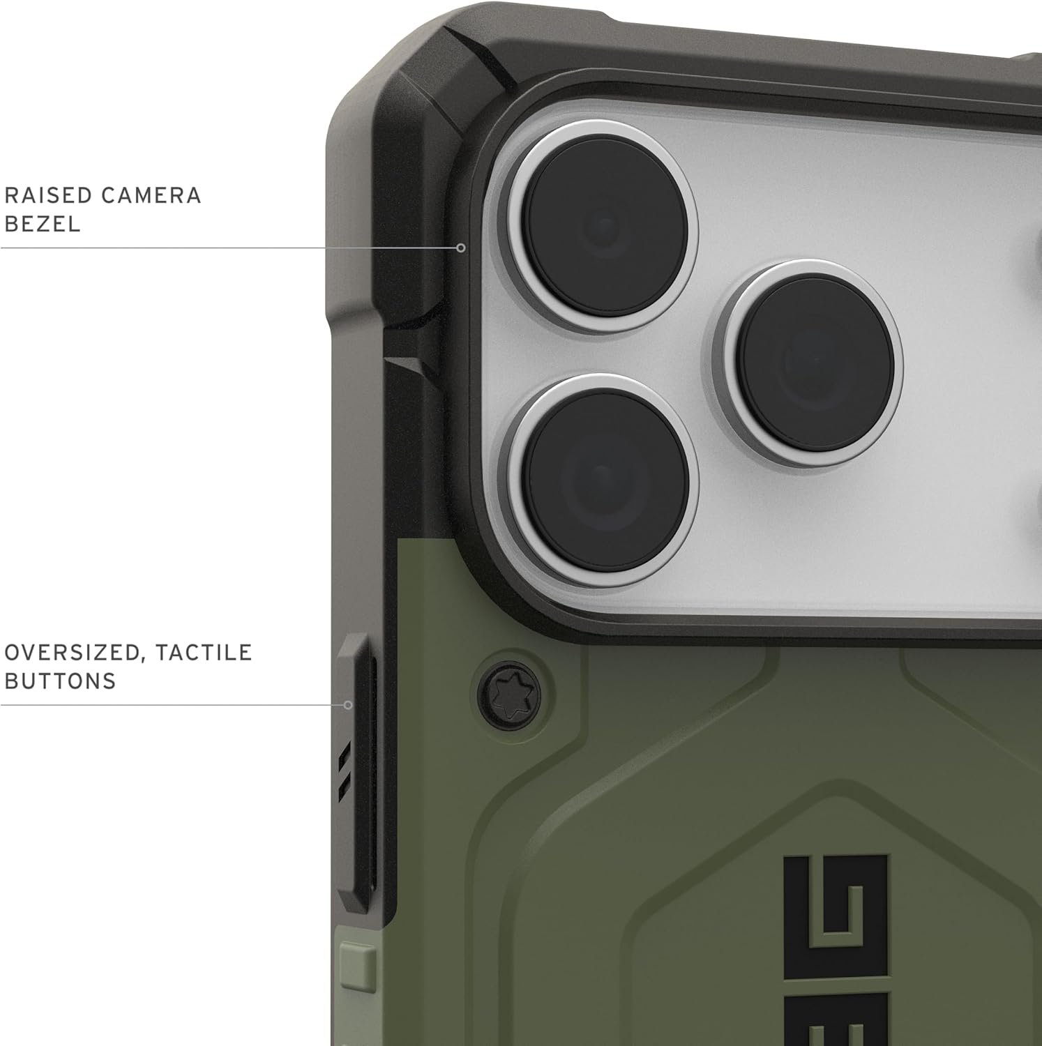 Urban Armor Gear UAG Pathfinder Magsafe Case Iphone 17 Pro - Olive, Phone Case Cover Magsafe Compatible, Apple Iphone Protector image number 5