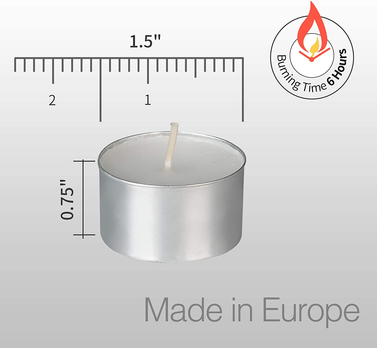 Homelights Unscented White Tealight Candles -100 Pack, 6 to 7 Hour Burn Time Smokeless Tea Light Candles, Mini Votive Paraffin Candles with Cotton Wicks for Shabbat, Weddings, Christmas, Home Decor image number 1