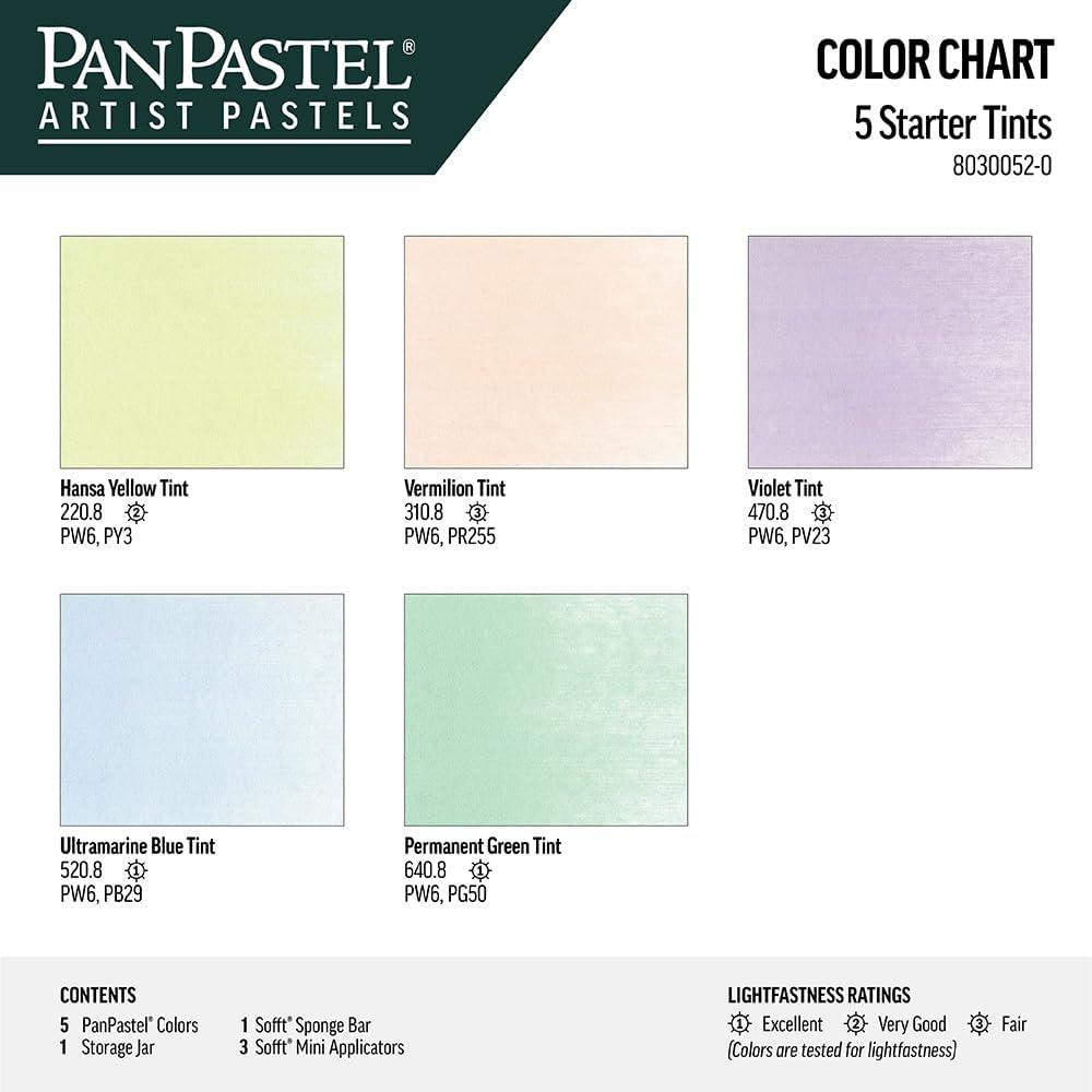 Panpastel 5 Color Set - Tints, Multicolor (PPSTL5-30052) image number 4