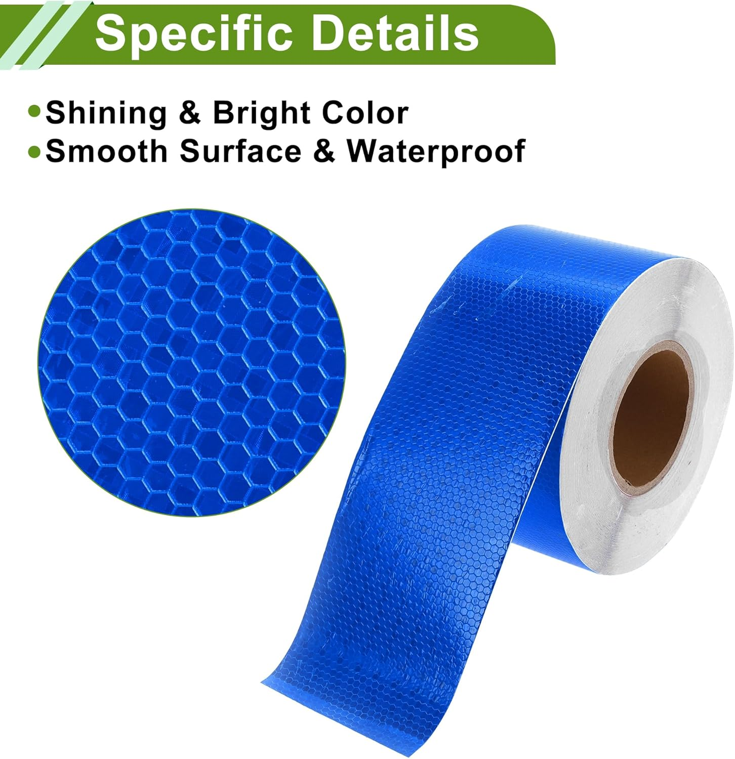 X AUTOHAUX Universal 164.04Ft X 3.94In Air-Release Adhesive Pinstripe Tape Reflective Automotive Pinstriping Tape PVC Blue