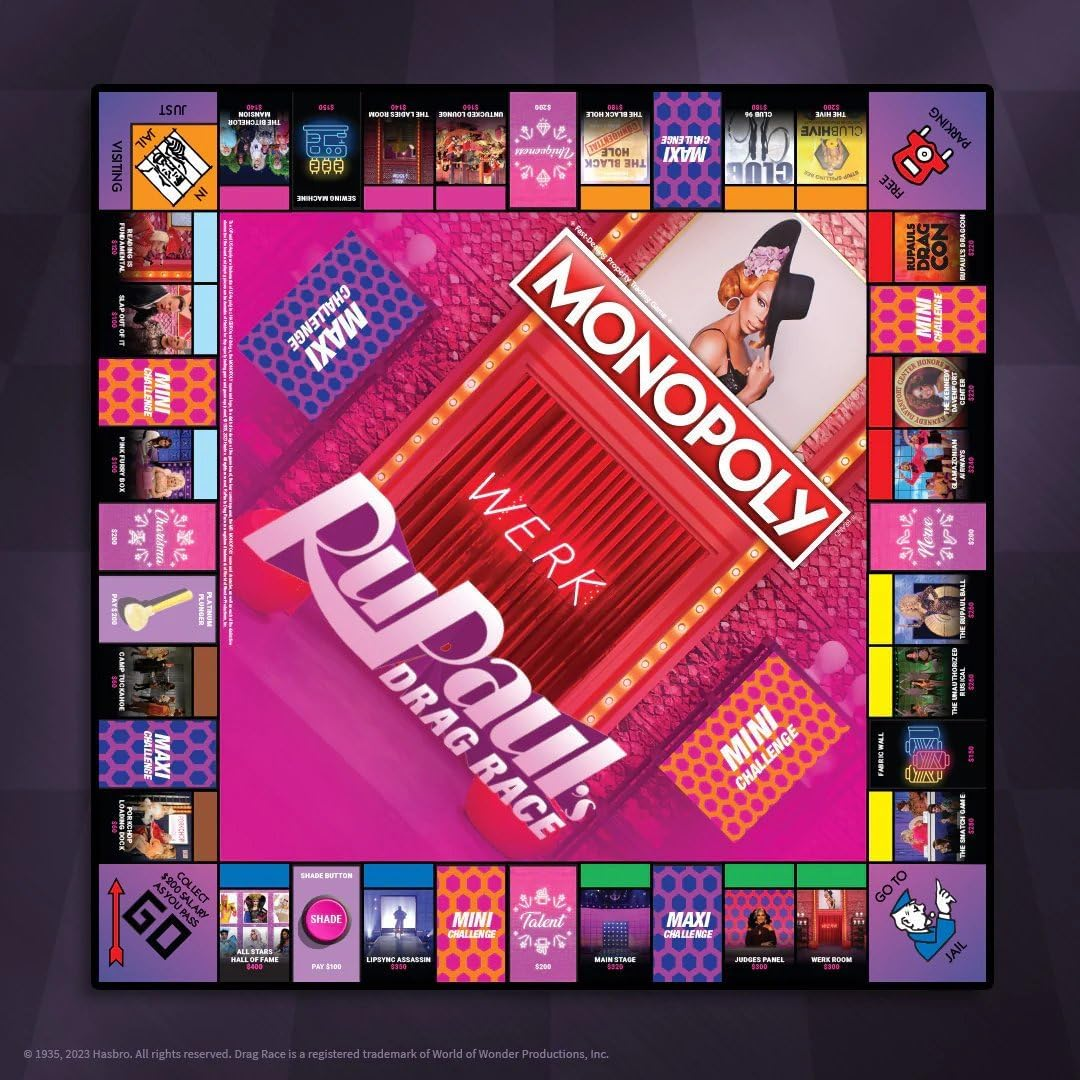 Winning Moves Monopoly Rupaul&rsquo;S Drag Race Board Game for 6 Players, Ages 8+ image number 5