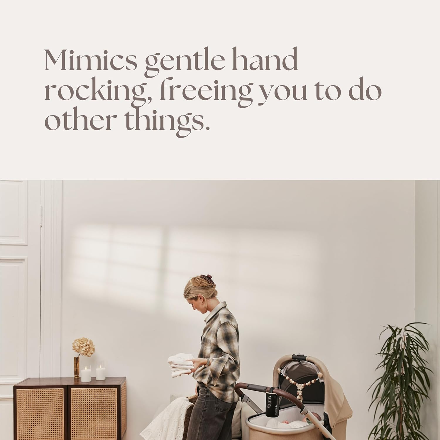 Sleepytroll Baby Rocker Gen2 | Rechargeable Rocker with Motion & Sound Sensors, App Control, 3-Hour Rocking, 12H Battery Life, CE & FCC Certified, Water-Resistant, Scandinavian Design image number 4