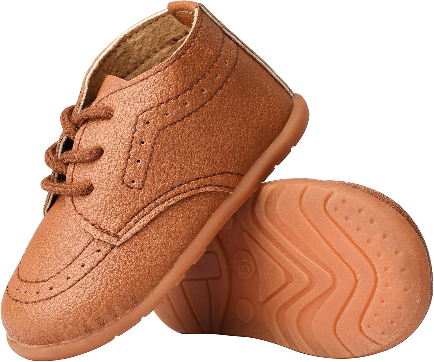 Anrentiy Baby Toddler Boys Girls Oxford Dress Shoes Classic Formal Infant First Walking Christening Shoes image number 6