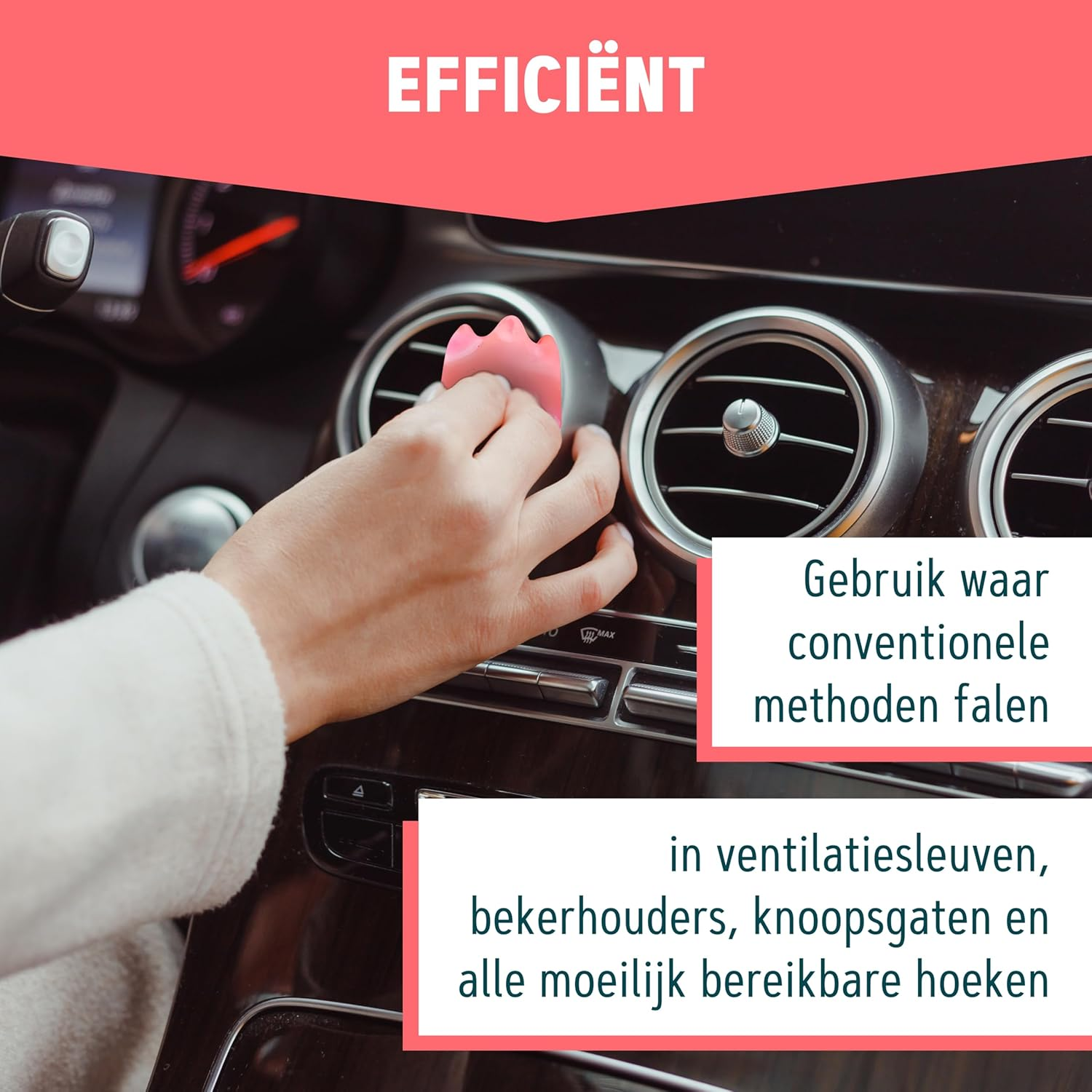 Sauberkugel&reg; Saubergeist &ndash; Effective Car Interior Cleaner against Dust and Dirt Even in Smallest Spaces &ndash; Reusable, Antibacterial and Washable &ndash; Made in Germany image number 5