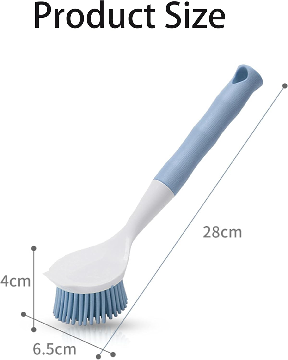 2Pcs Silicone Pot Brush,Kitchen Dish Brush,Long Handle Dish Brush,Sink Cleaning Brush Bottle Scrub Brus,Kitchen Cleaning Brush Kitchen Supplies,For Plates Dishes Kitchen Sink image number 3