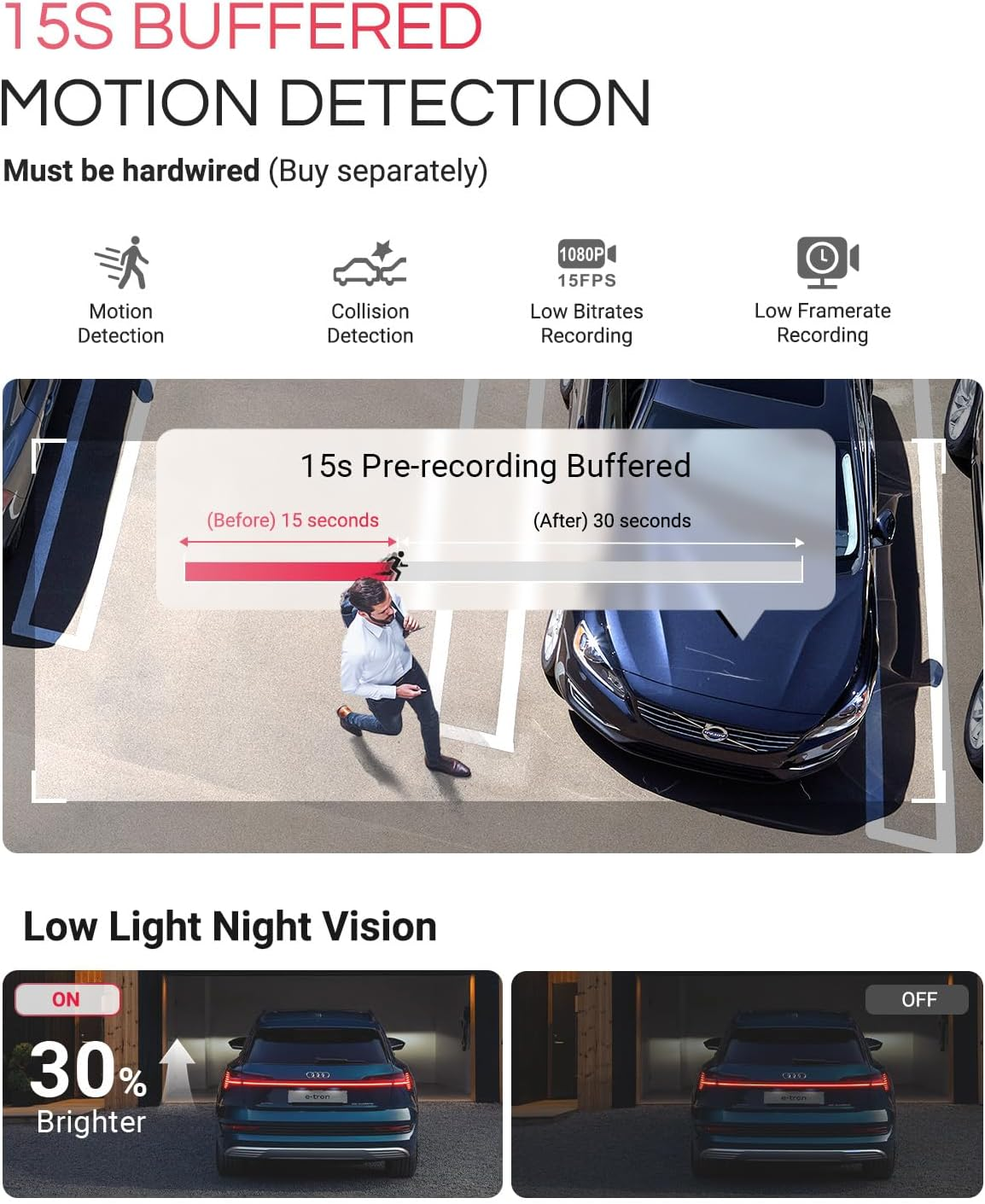 Vantrue E1 Pro 4K Mini Dash Cam Front, STARVIS 2 Plate Pix&trade; HDR Night Vision Car Dash Camera, Built-In 5G Wifi GPS, Camera Recorder, Voice Control, 24/7 Buffered Parking Mode, Support 1TB Max image number 1