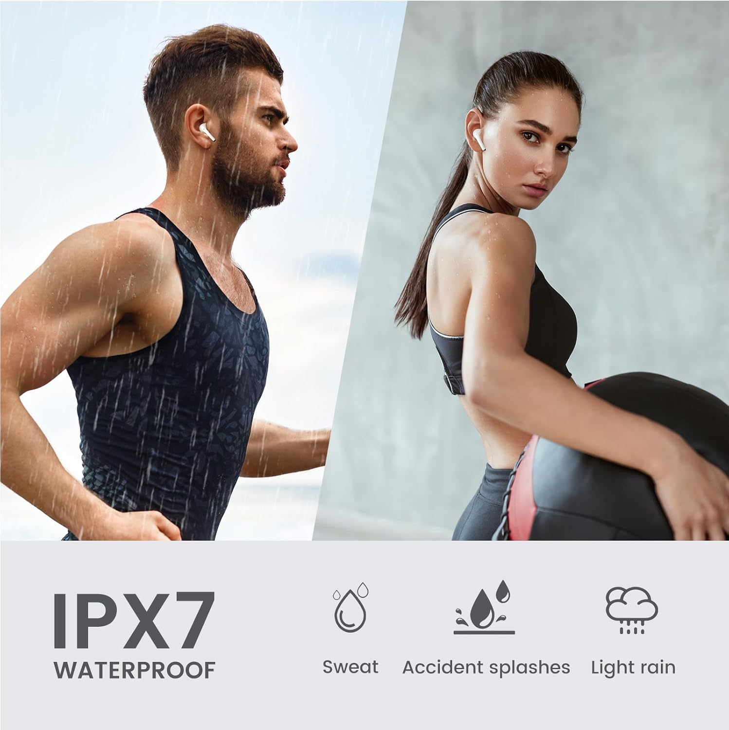 Wireless Earbuds for Samsung S23 S24 S25 Ultra S21 S22 A35 A15 for Iphone 16 Pro 15 True Bluetooth 5.4 Headphones Ear Buds Ultra Comfort in Ear Earphones, Deep Bass Hifi Stereo, Sweat Resistant, Mic