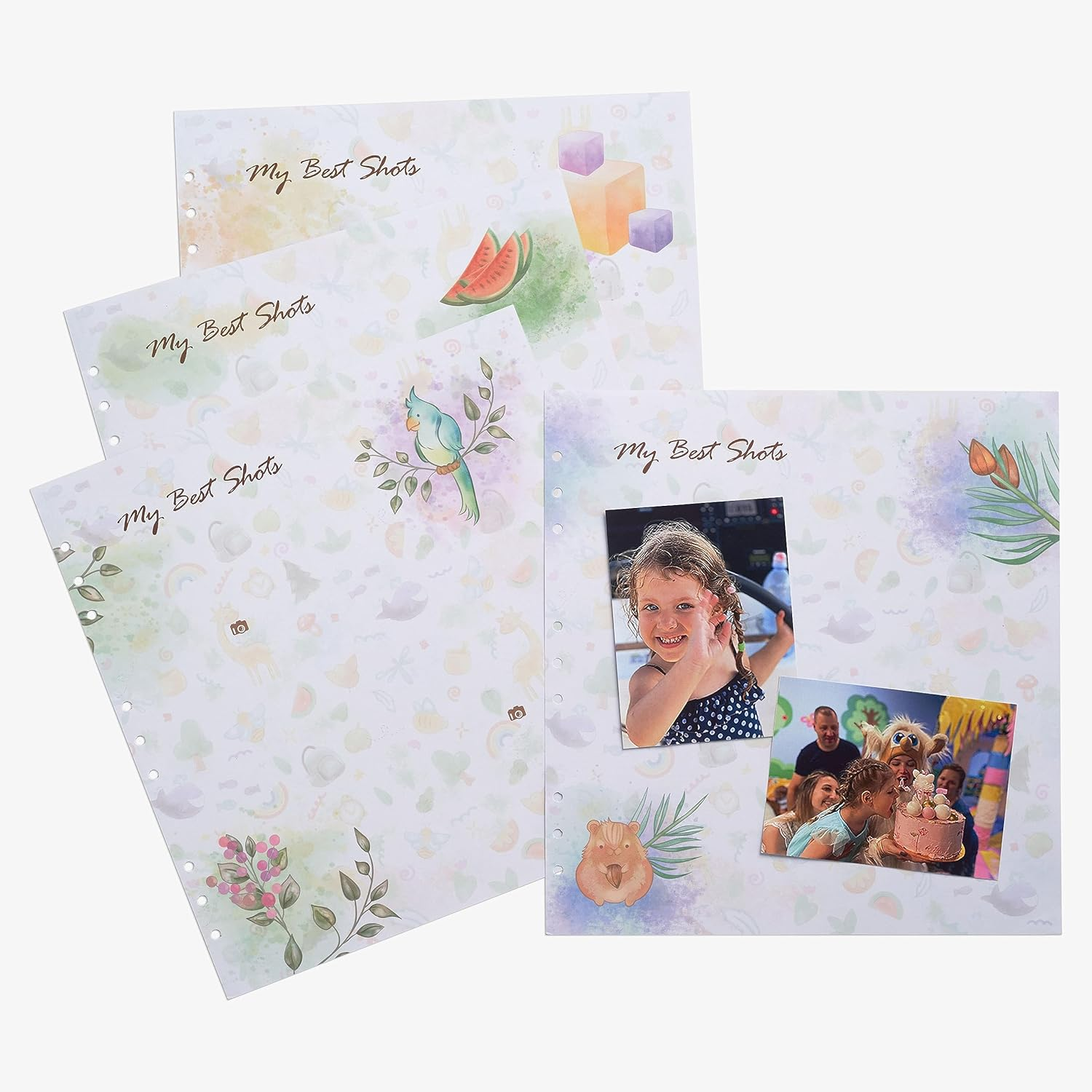 Baby Memory Book Extra Pages for Photos &ndash; Baby Book &ldquo;Choose Joy&rdquo; | 10 Additional Paper Sheets for Loose-Leaf Baby Photo Album Keepsake Journal for Newborn Girls Boys | Refill Paper Set image number 5