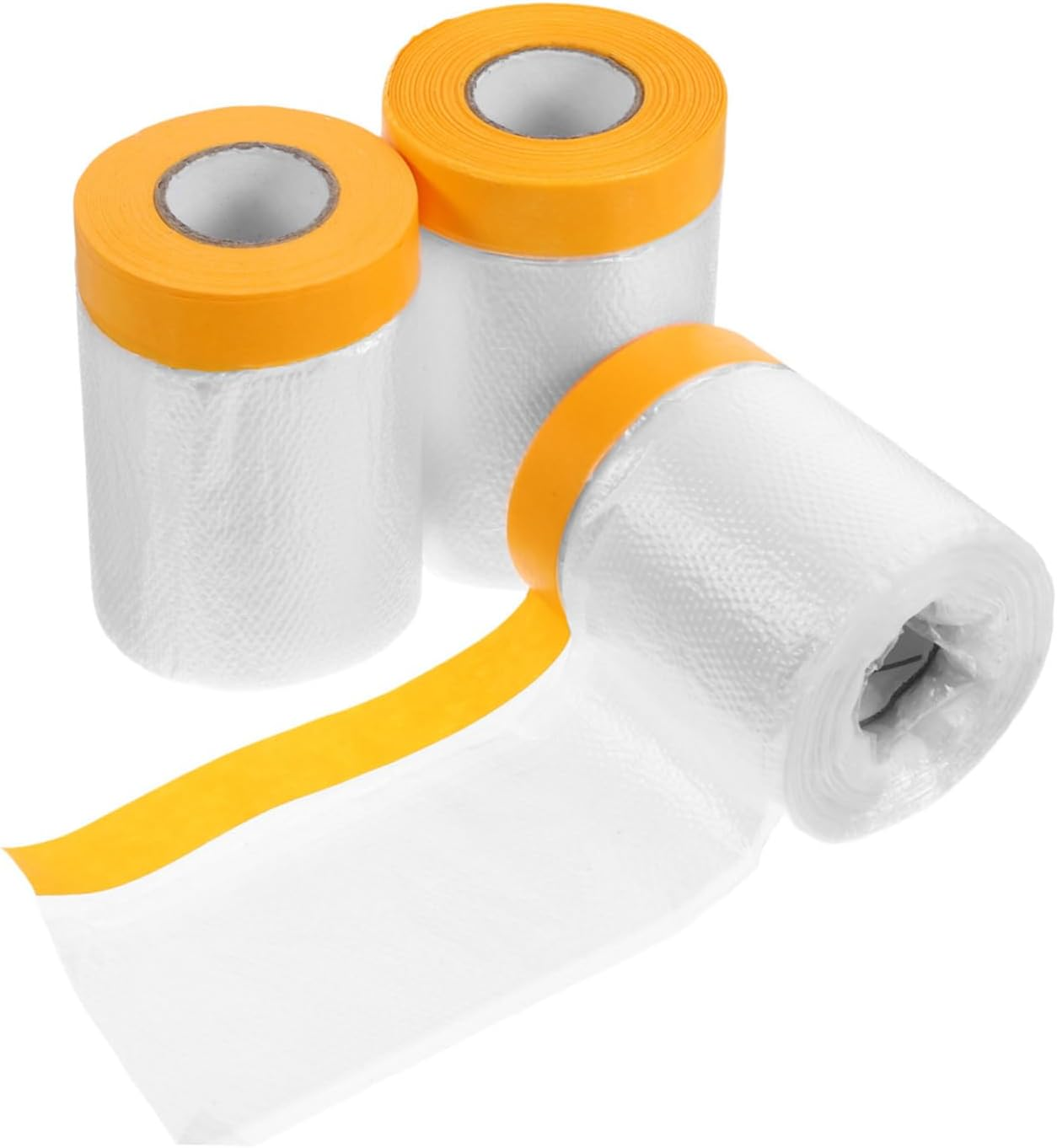 HOMSFOU 3 Rolls Dust Protective Film Adhesive Masking Paint Film Plastic Sheeting for Car Painting for Auto Body image number 3