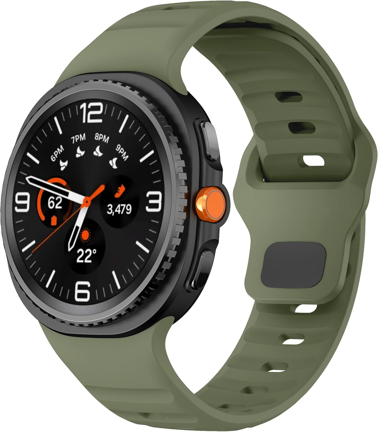 XMUXI Compatible with Samsung Galaxy Watch 8 Strap 44Mm 40Mm, Silicone Sport Breathable Bands for Galaxy Watch 8 Classic Straps 46Mm (No Watch)