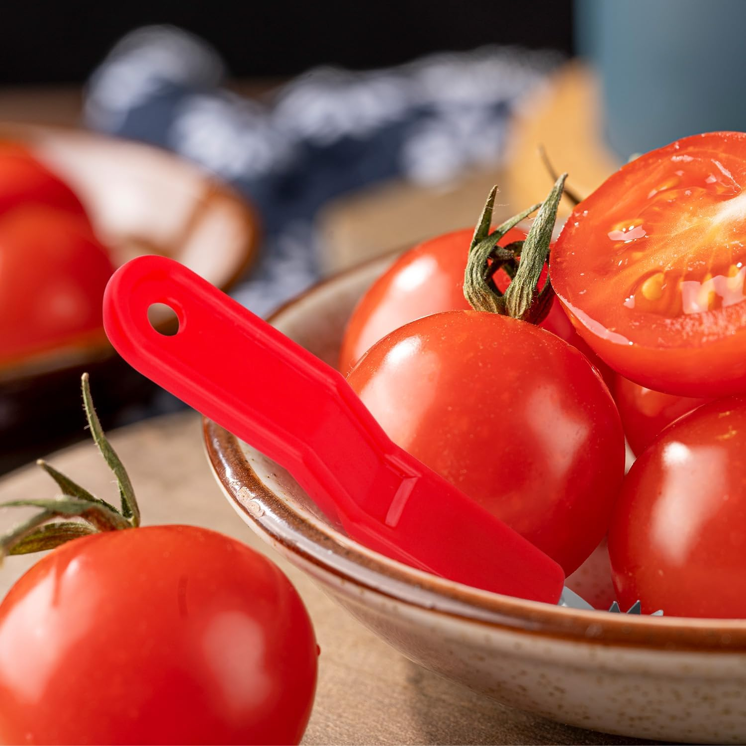 4Pcs Tomato Strawberry Corer Tool, Strawberry Huller Stem Remover Fruit Vegetable Core Removing Tools with Ergonomic Handles Kitchen Gadget for Strawberries Tomatoes image number 2