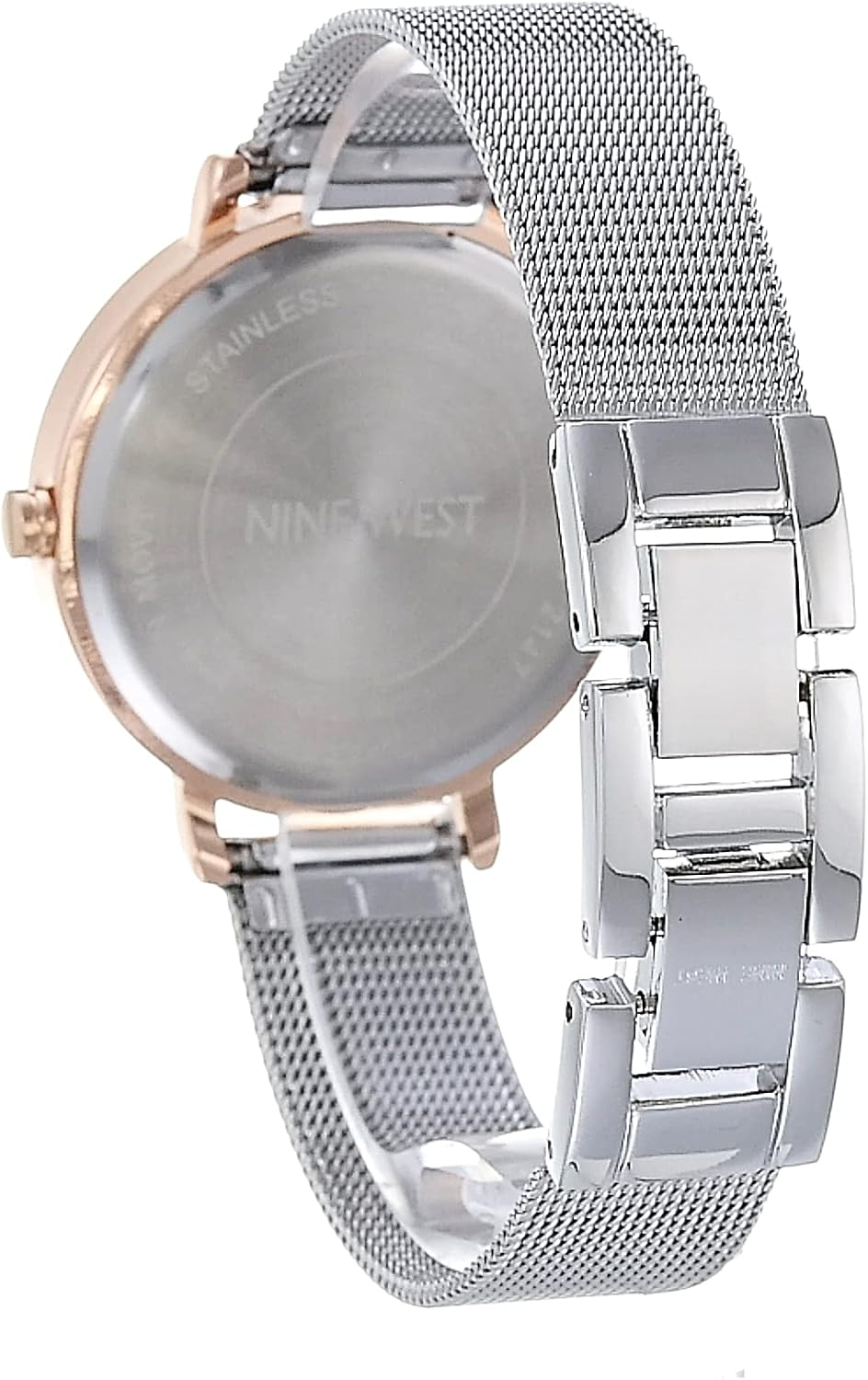 Nine West Women'S Mesh Bracelet Watch - Gold image number 6