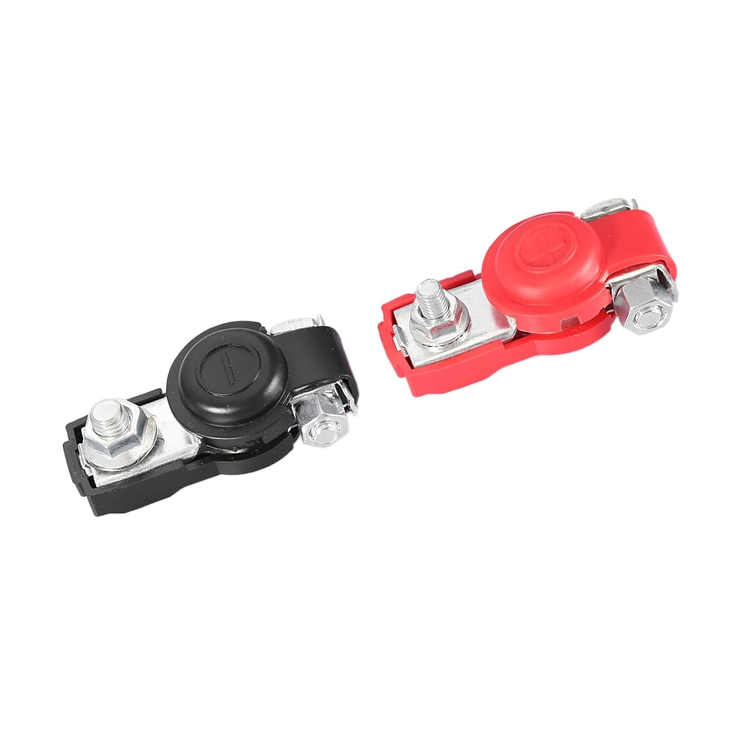 2Pcs Universal Car Battery Terminals Clamp Clips, Galvanized Iron, Good Conductivity, Electrical Flexible Connectors with Protective Cover, Suitable for Most Vehicles, Boats, image number 5