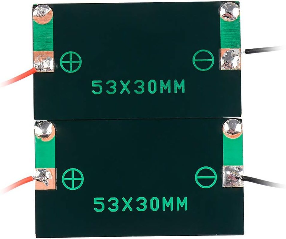 AOSHIKE 10Pcs 5V 30Ma Mini Solar Panels for Solar Power Mini Solar Cells DIY Electric Toy Materials Photovoltaic Cells 53X30Mm(5V 30Ma 53X30Mm) image number 2