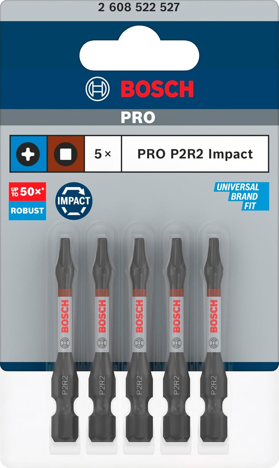 Bosch 5X PRO P2R2 Impact Bit (125 X 75 Mm, Professional Accessories Screwdriver, Screwdriver) image number 2