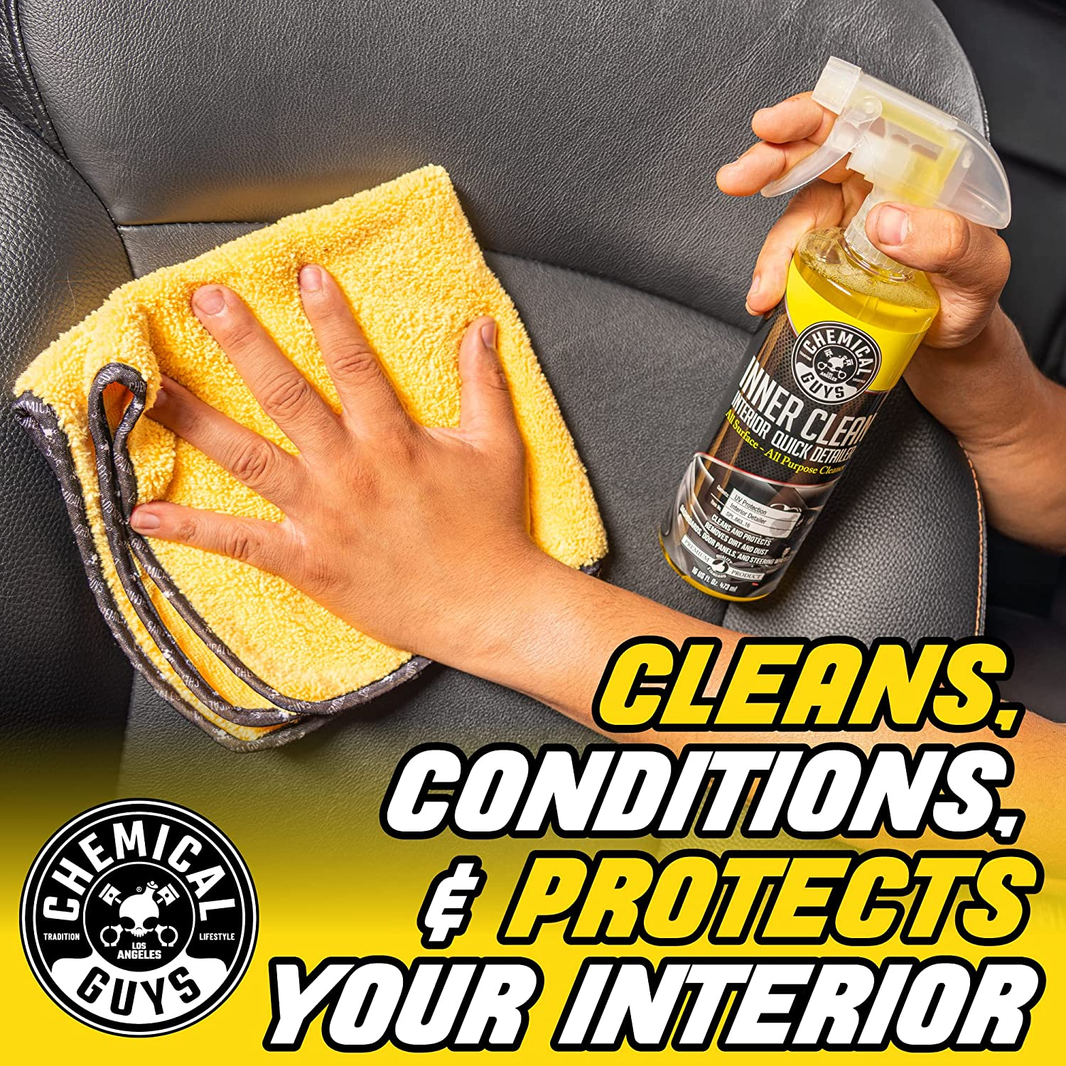 Chemical Guys SPI_663_16 Innerclean Interior Quick Detailer and Protectant (16 Oz) - Gallon, Innerclean Only image number 5