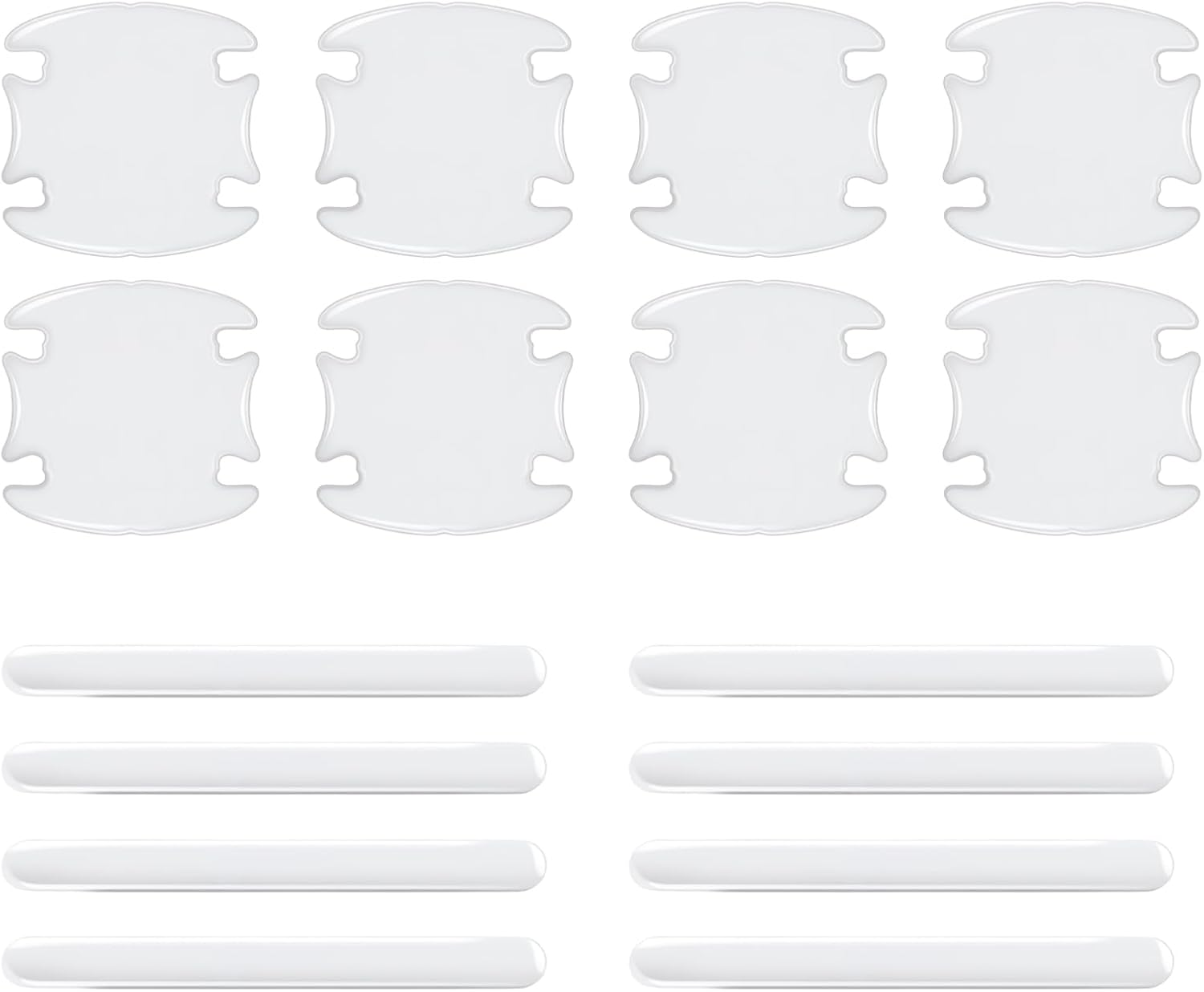 16 Pcs Car Door Handle Scratch Protector, Universal Transparent Guard Stickers anti Wear, Invisible Accessories for Car Door Handle & Cup Protection Easy to Install Fit Most Cars(Thickening Type)