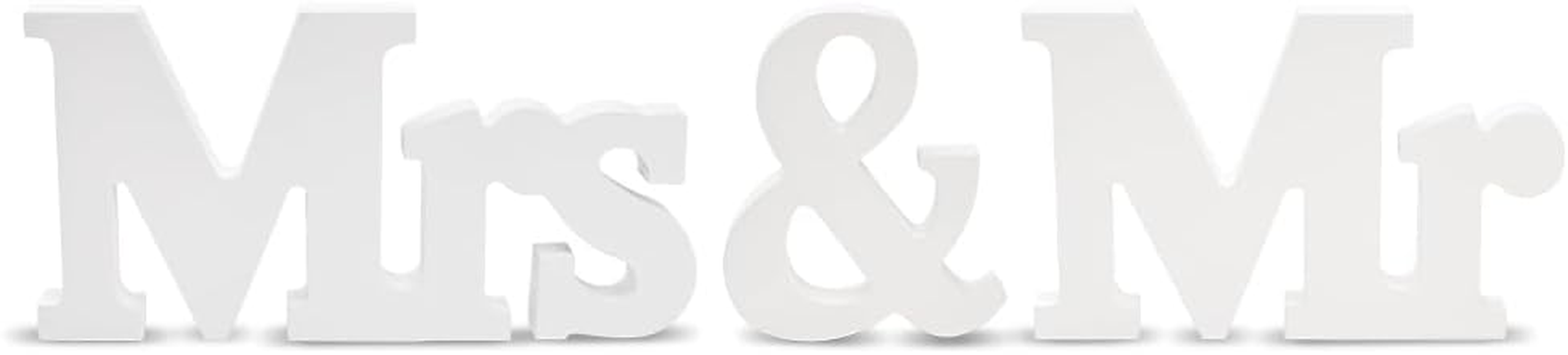 Mr and Mrs Signs Wedding Table Decorations for Bride and Bridegroom Wedding Signs for Ceremony and Reception Wooden Table Sign Stand Wedding Decor for Tables