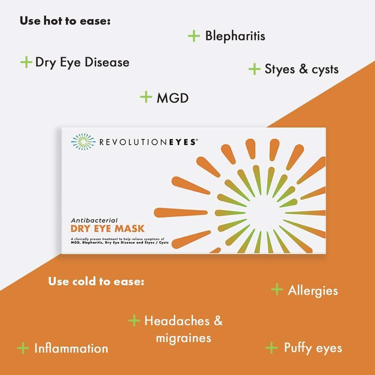 Revolutioneyes Heated Dry Eye Mask - Moist Heat for Dry Eye Relief, Washable & Reusable Hot Eye Compress for MGD, Blepharitis Dry Eye & Styes, Antibacterial Protection with Sterileyes image number 5