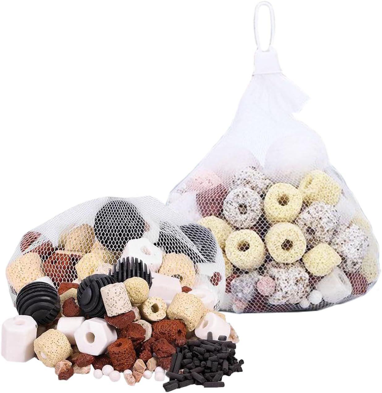 Aquarium Filter Media 12In1 Ceramic Bio Ball Filter Media 420Gx2Bag for Aquarium Fish Tank Pond Filter,Decorations, Accessories for Water Purification, Algae Prevention,And PH Stabilization image number 5