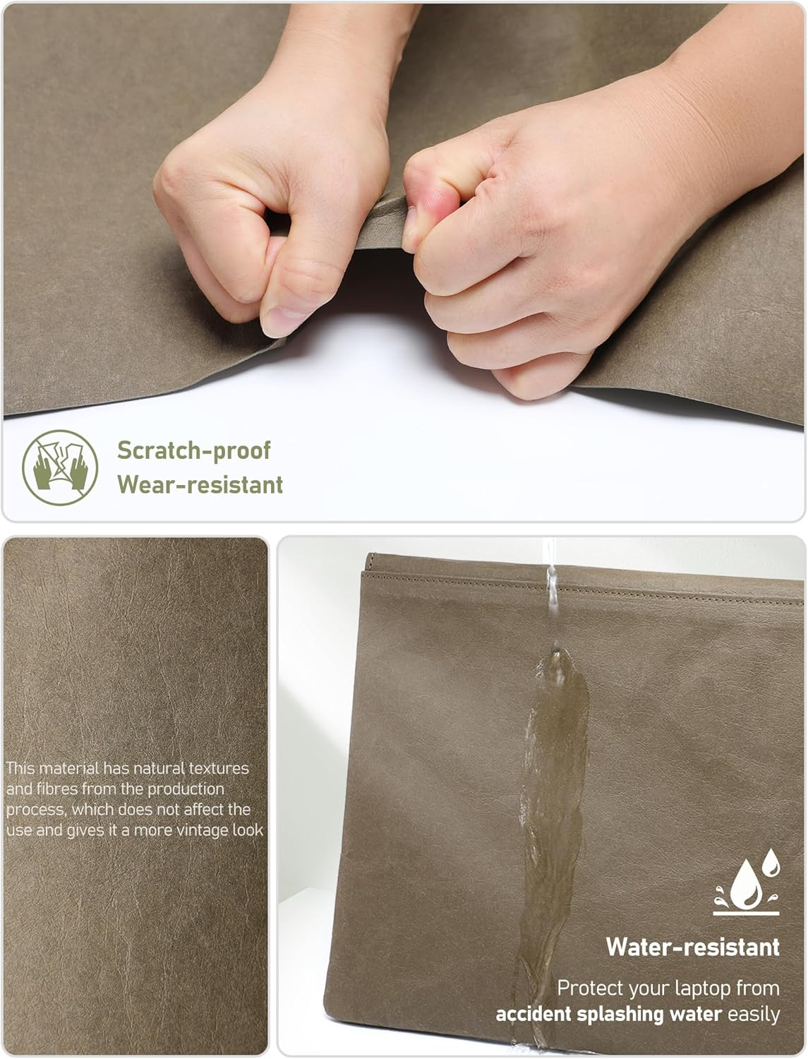 15-16 Inch Laptop Sleeve for Pro 16 2024-2019, Macbook Pro 15 2015-2012, ACEMAGIC 15.6-16.1 Inch Laptop, HP Pavilion 15, 16 Inch Samsung Galaxy Book3, Dell XPS 16, Washable Kraft Case image number 1