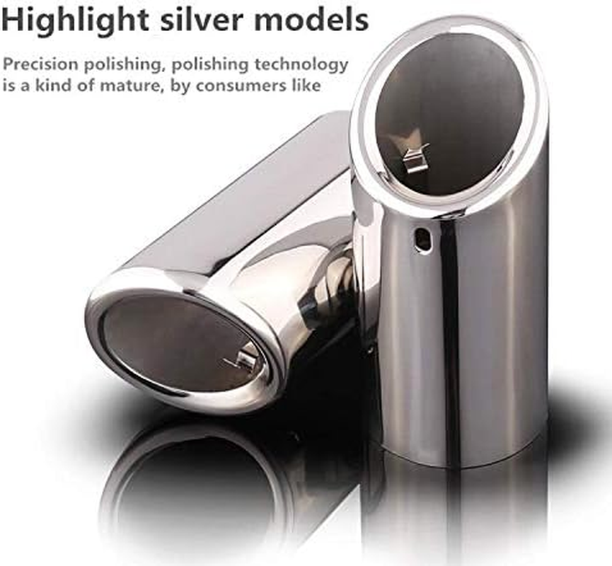 Polarlander Car Styling Stainless Steel Exhaust Muffler Tip Pipe for VW Volkswagen Jetta MK6 1.4T Golf 6 Golf 7 MK7 1.4T Silver image number 5