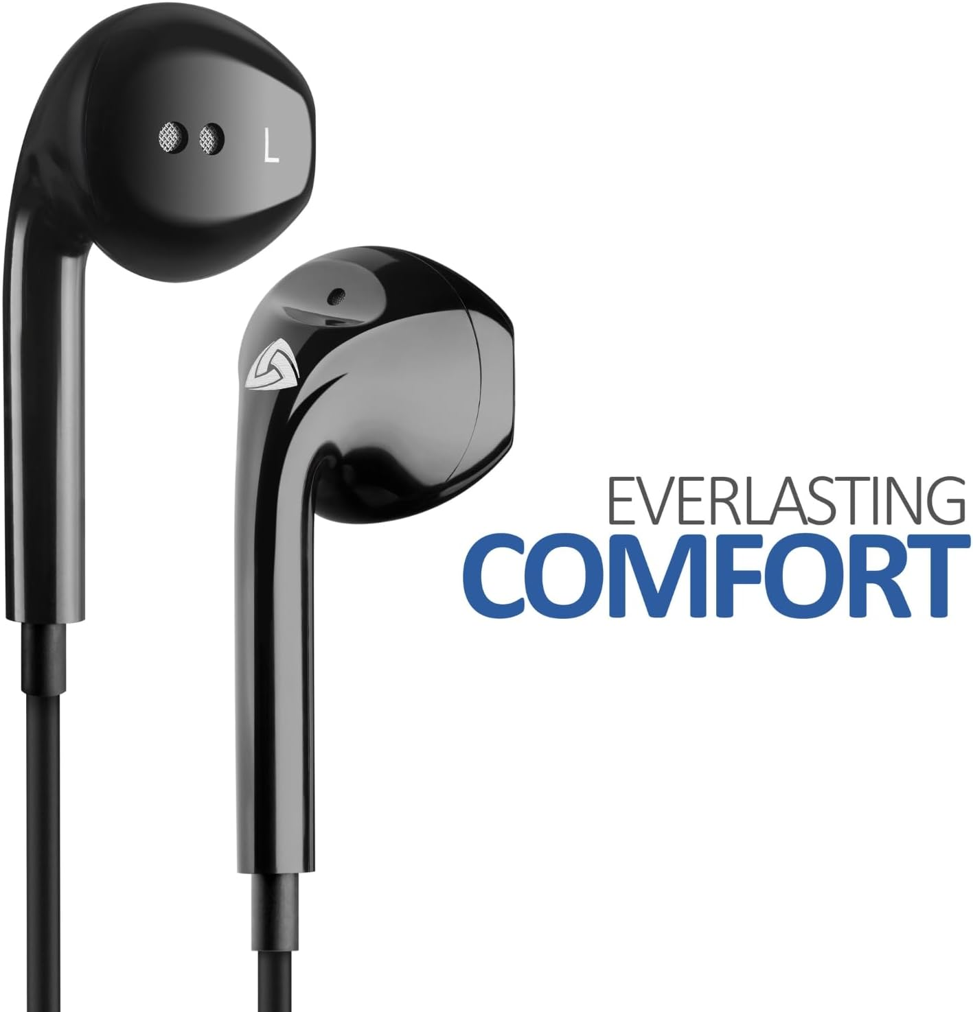 LUDOS Zenith Wired Earbuds In-Ear Headphones, 2 Year Warranty, Earphones with Microphone, Noise Isolation Corded for 3.5Mm Jack Ear Buds for Iphone, Ipad, Samsung, Computer, Laptop, Gaming - Black image number 1