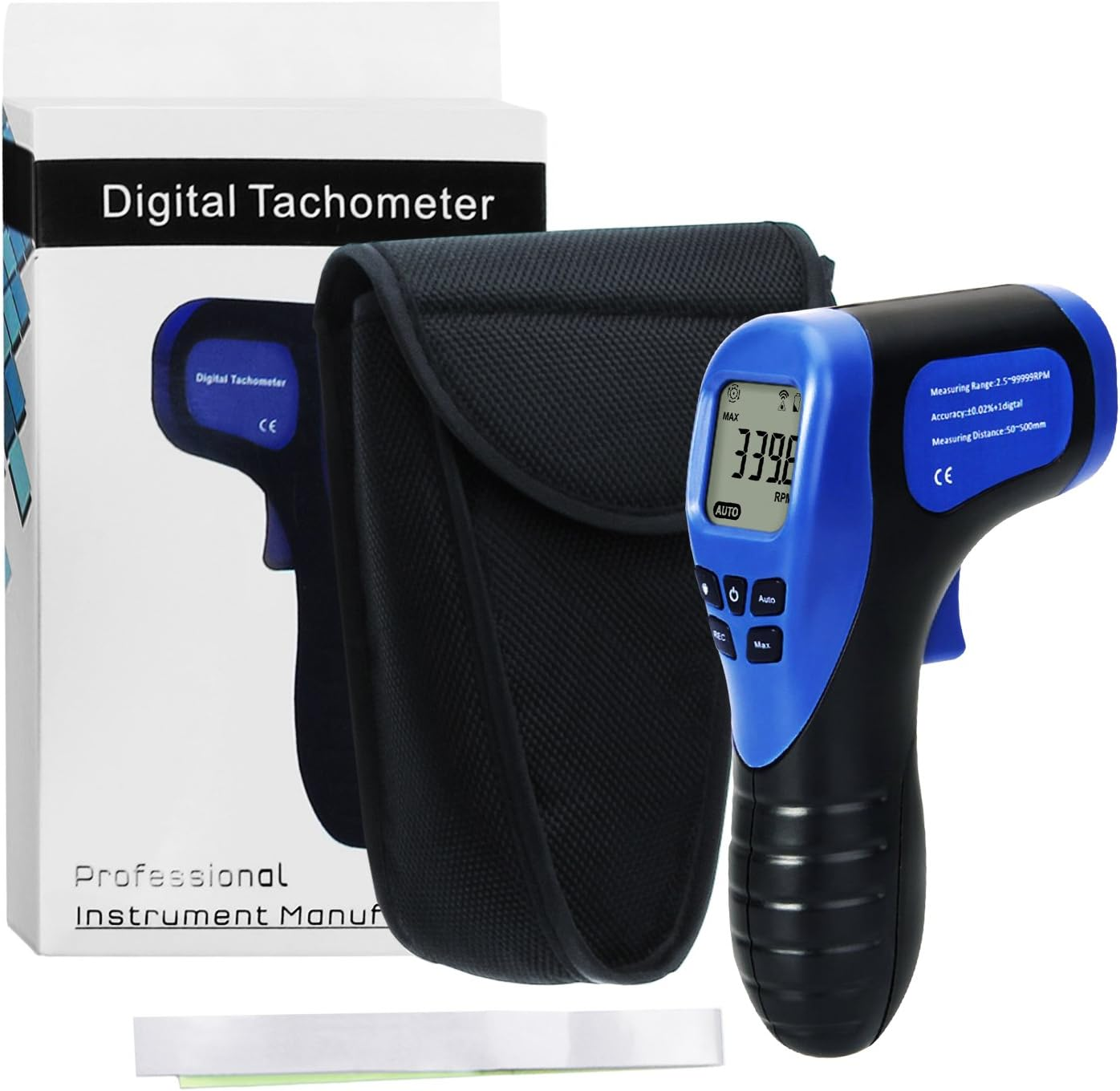 Digital LCD Photo Tachometer Non-Contact RPM Meter Speed Gauge Surface Speed Tach Meter image number 1