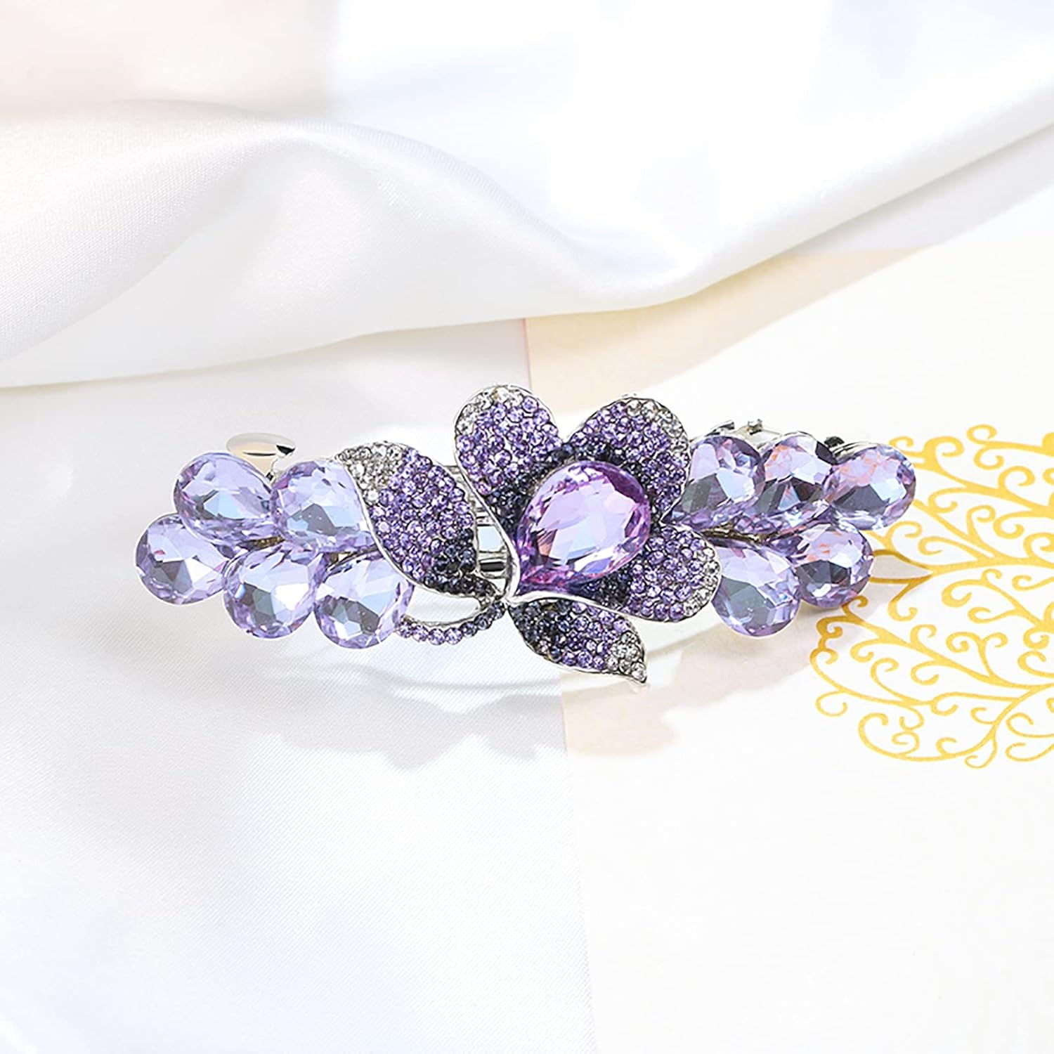 Violet Flower Woman Hair Clips, Hair Accessories, Decorative Hair Clips Girls Women,Violet image number 5