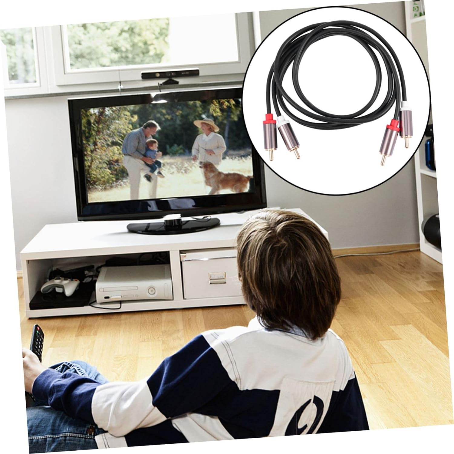 MOLUCKFU Male to Male Audio Cable Cable for Home Theater HDTV Gaming Consoles for Connections image number 3