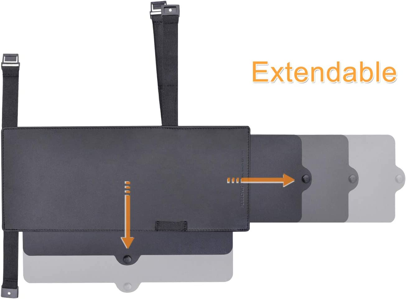 FULLONG Car Visor Extender, Car Visor Sun Shade Extender, Windshield Shade and Side Window Shade (Black) - Clear image number 2