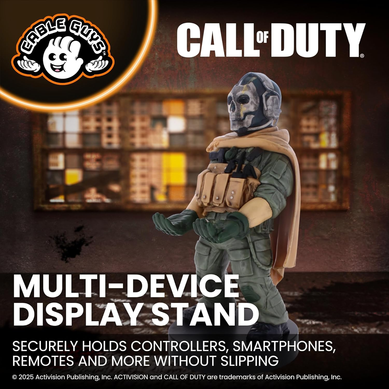 Cable Guys - Call of Duty Warzone Ghost Gaming Accessories Holder & Phone Holder for Most Controller (Xbox, Play Station, Nintendo Switch) & Phone image number 1