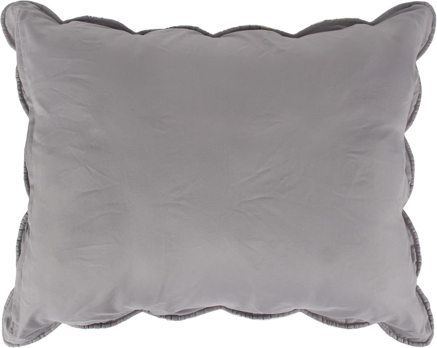 Greenland Home Emma Floral Patchwork Quilted Reversible Pillow Sham, Standard 20X26-Inch, Gray image number 2