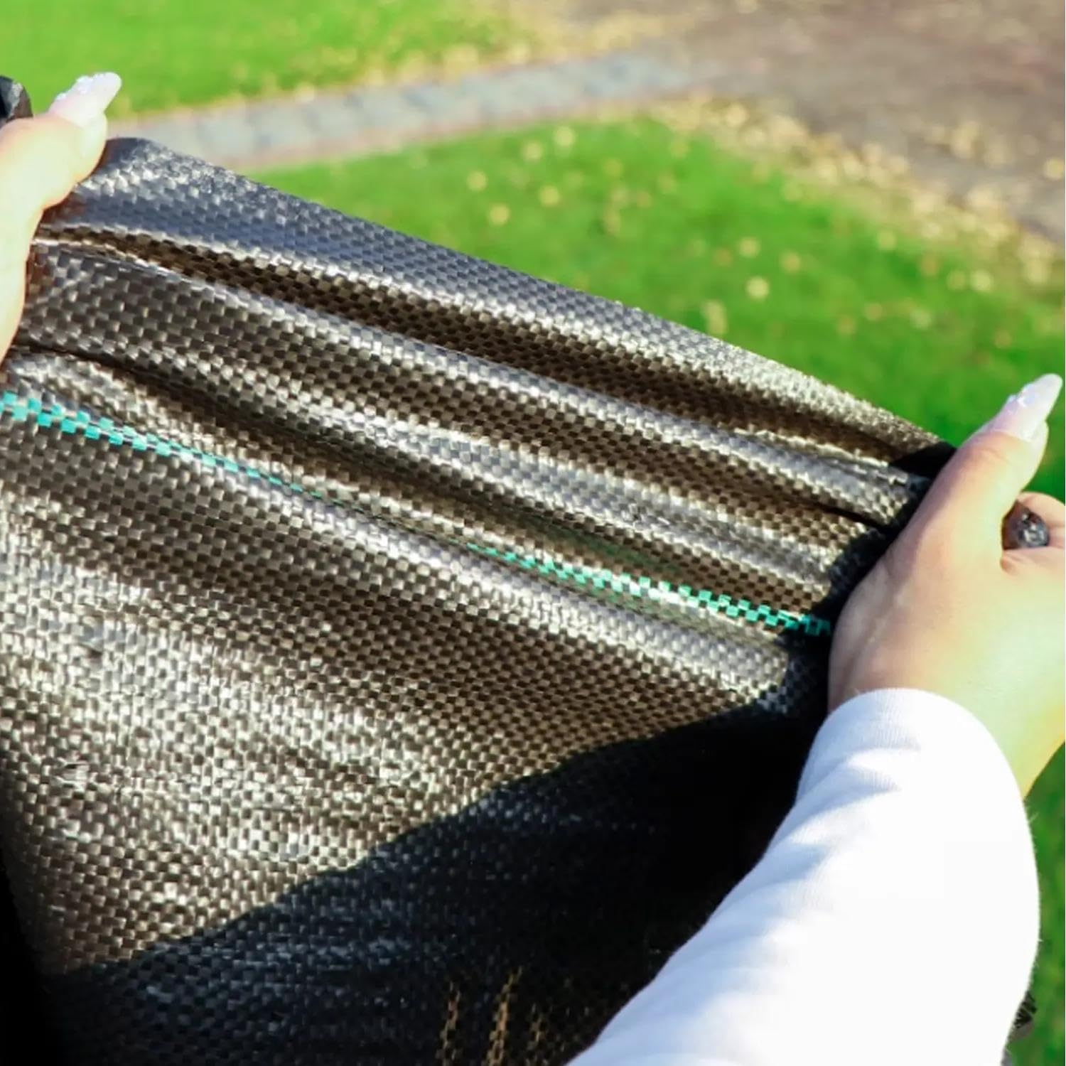 1PCS (2Mx30M) Heavy Duty Weed Barrier Fabric | Woven Weed Control Mat, UV Resistant Landscape Ground Cover for Garden, Pathways, Driveways | Breathable & Durable Weed Mat image number 3