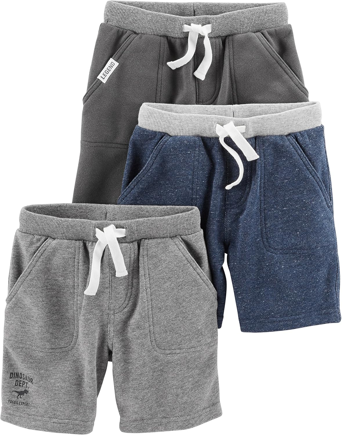 Simple Joys by Carter'S Babies, Toddlers, and Boys' Knit Shorts, Pack of 3