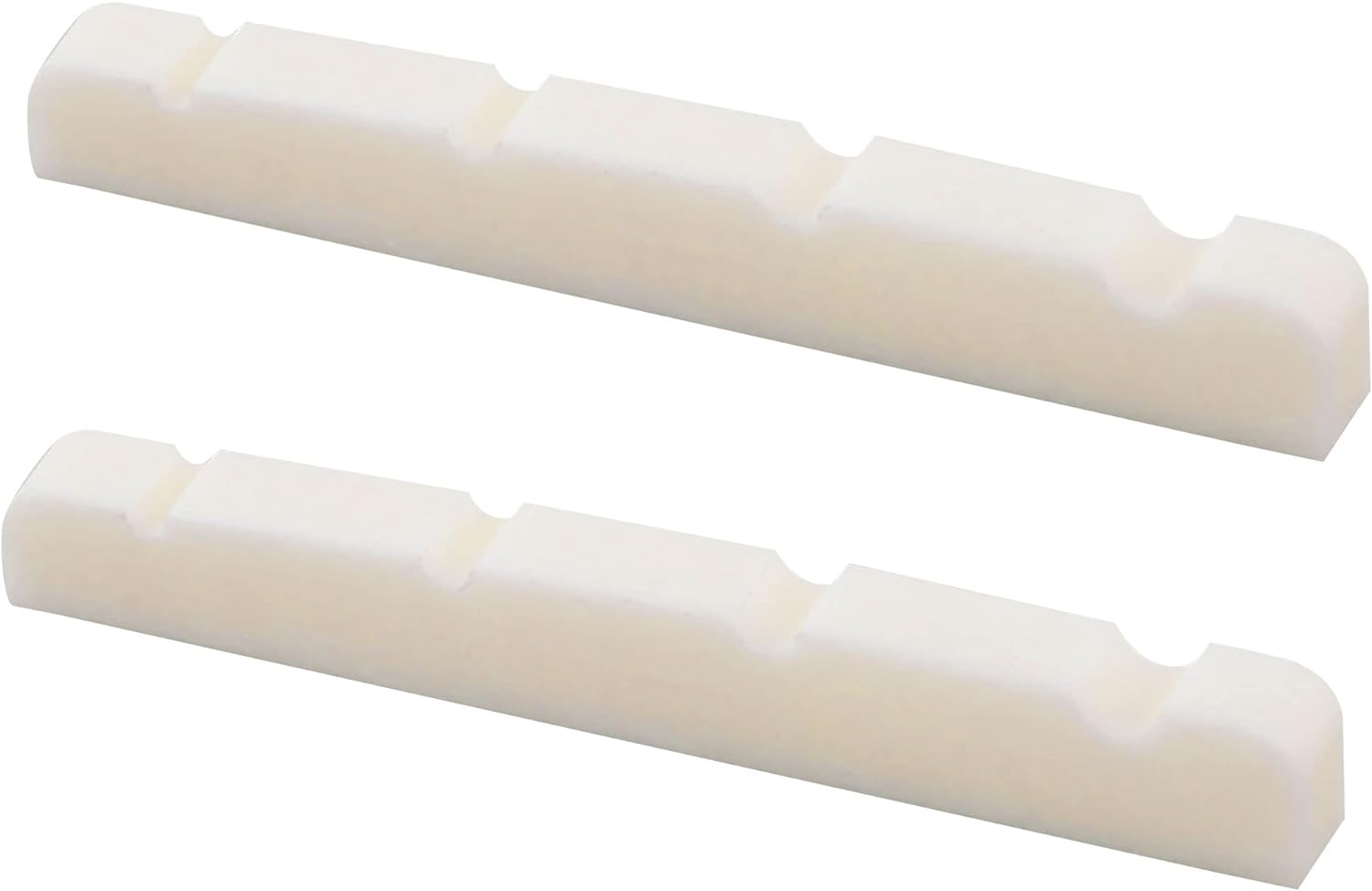 Musiclily Basic 38Mm Flat Bottom Bone Slotted Bass Nut for 4 String Bass Guitar, 38 * 3.5 * 5/4.5Mm (Set of 2) - 38X3.5X5/4.5Mm image number 3