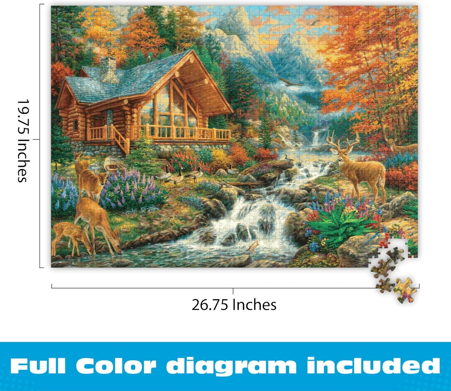 Buffalo Games - Alpine Serenity - 1000 Piece Jigsaw Puzzle with Hidden Images image number 2