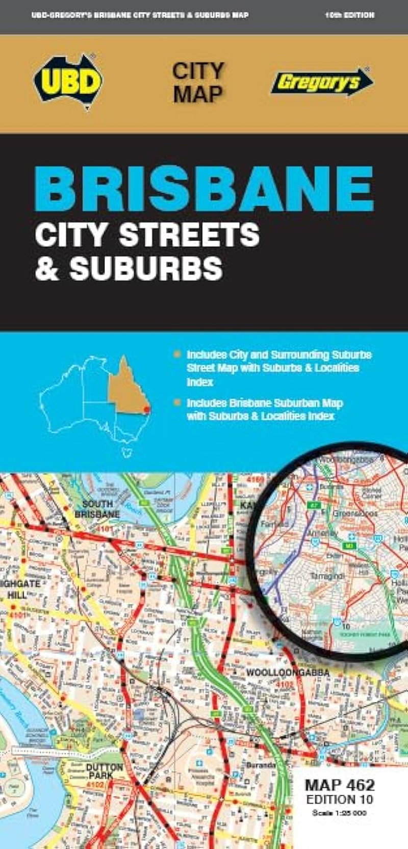 Brisbane City Streets & Suburbs Map 462 10Th Ed