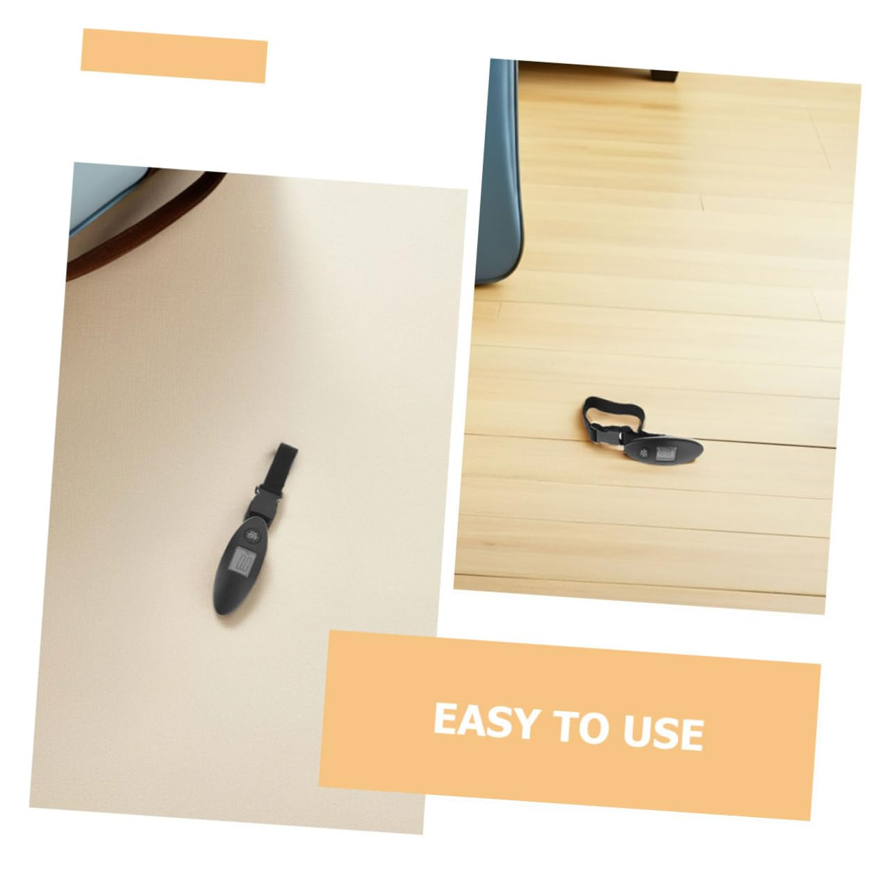 HORIALENCE 2Pcs Electronic Luggage Scale Luggage Scales for Suitcases Travel Portable for Baggage Portable Handheld Suitcase Weight Black Abs