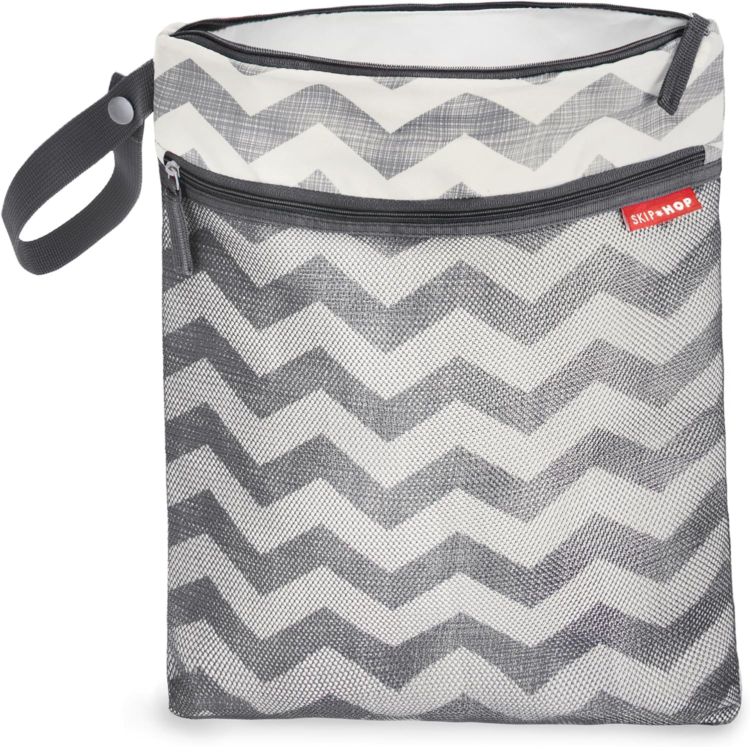 Skip Hop Waterproof Wet Dry Bag, Grab & Go, Black/White Stripe