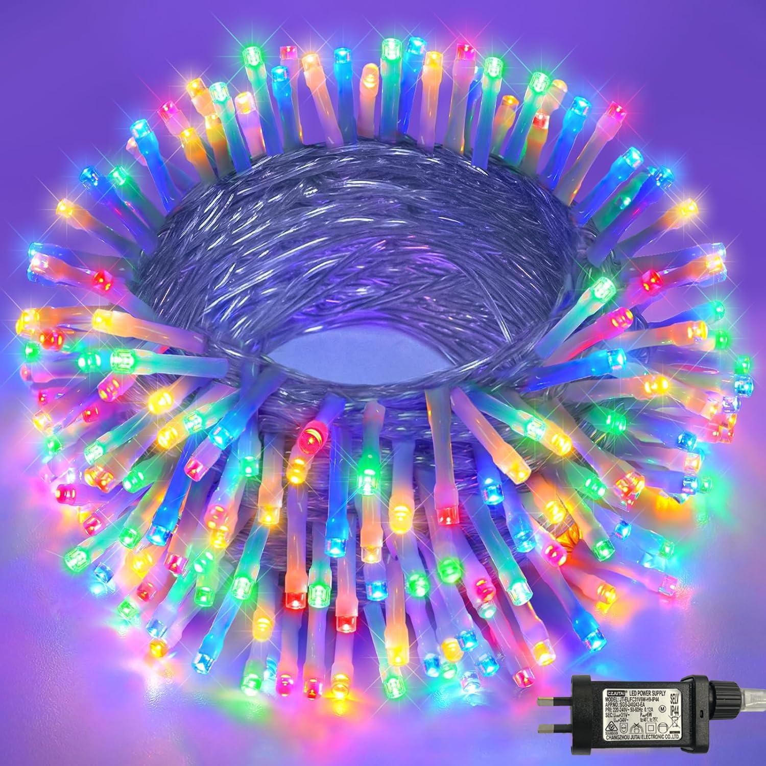 100Ft 300 LED White Christmas Lights Indoor Bedroom, Connectable White String Lights Outdoor Clear Wire, 8 Modes Twinkle String Lights Plug in for Room Tree Wedding Christmas Decoration