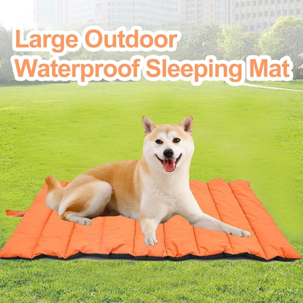 Portable Pet Mat Cat and Dog Mat Outdoor Waterproof Dog Beds for with Storage Carry Bag Dark Gray image number 4
