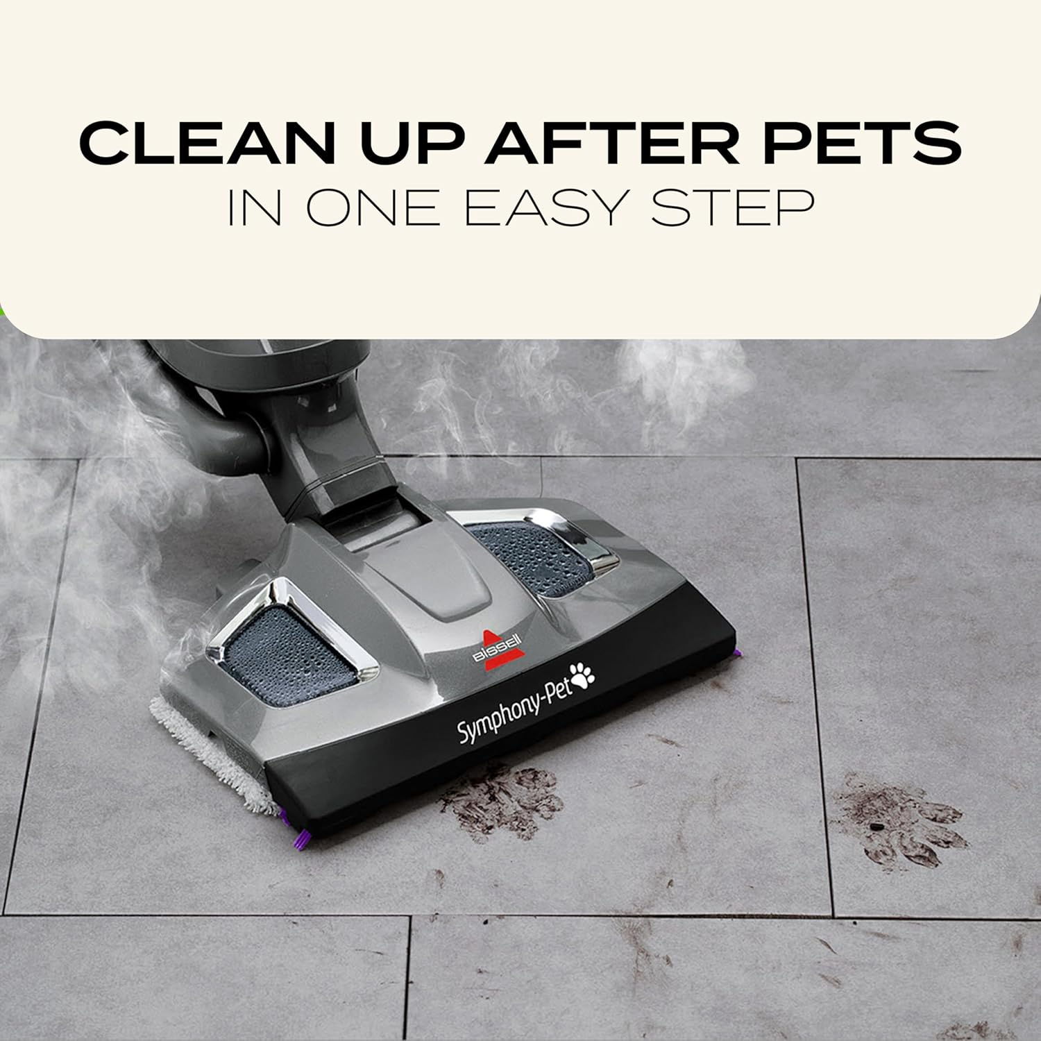 BISSELL Symphony Pet 1977F All-In-One Vacuum and Steam Mop for Hardwood and Tile Floors, with Microfiber Mop Pads image number 6