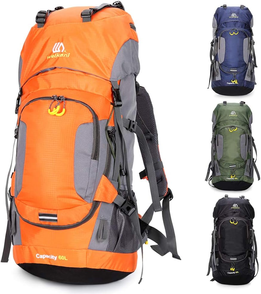 60L Waterproof Hiking Backpack Camping Mountain Climbing Cycling Backpack Outdoor Sport Bag with Rain Cover image number 4