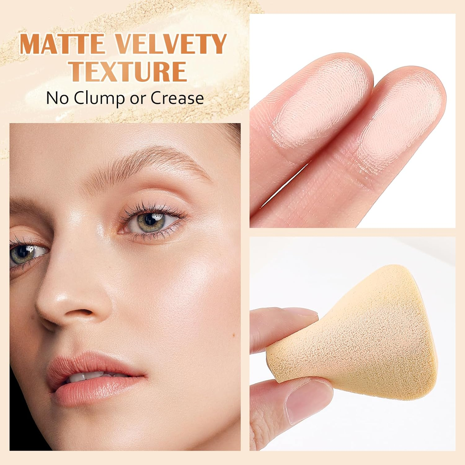 Setting Powder, Oil Control Pressed Powder, Long-Lasting Matte Face Powder Pore Minimization, Flawless Finishing Powder Makeup, Portable Face Powder Compact with Mirror and Puff image number 3