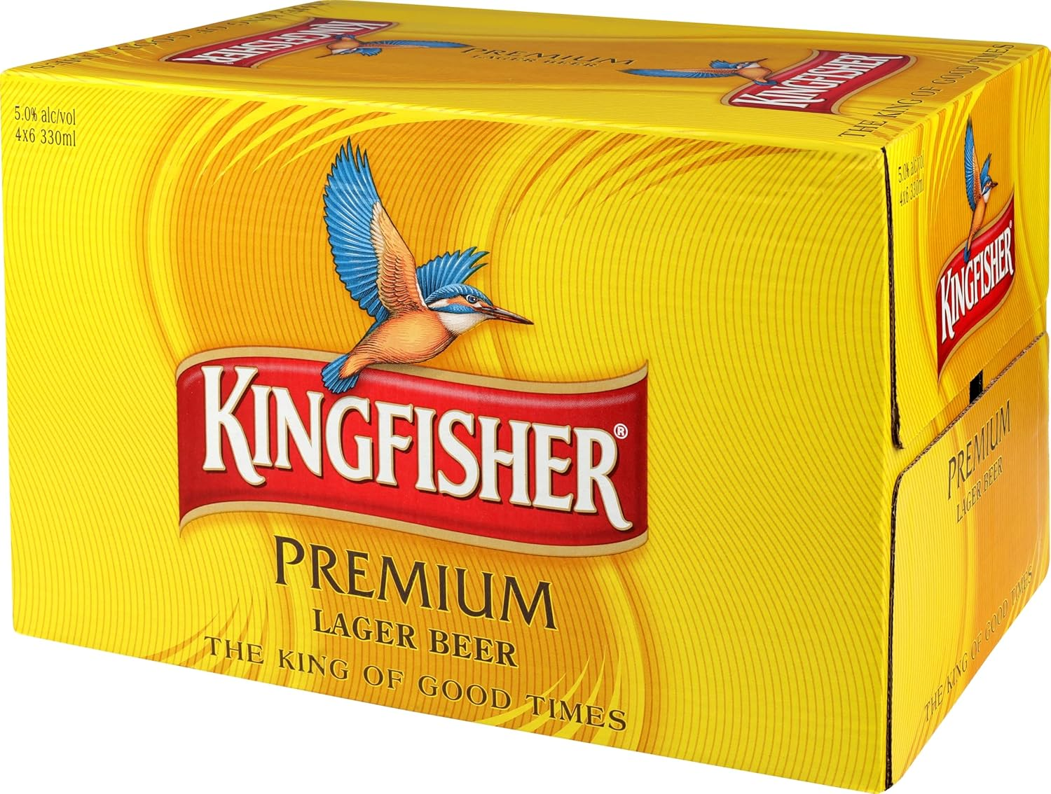 Kingfisher Premium Lager Beer 330 Ml 4 X 6 Pack image number 1