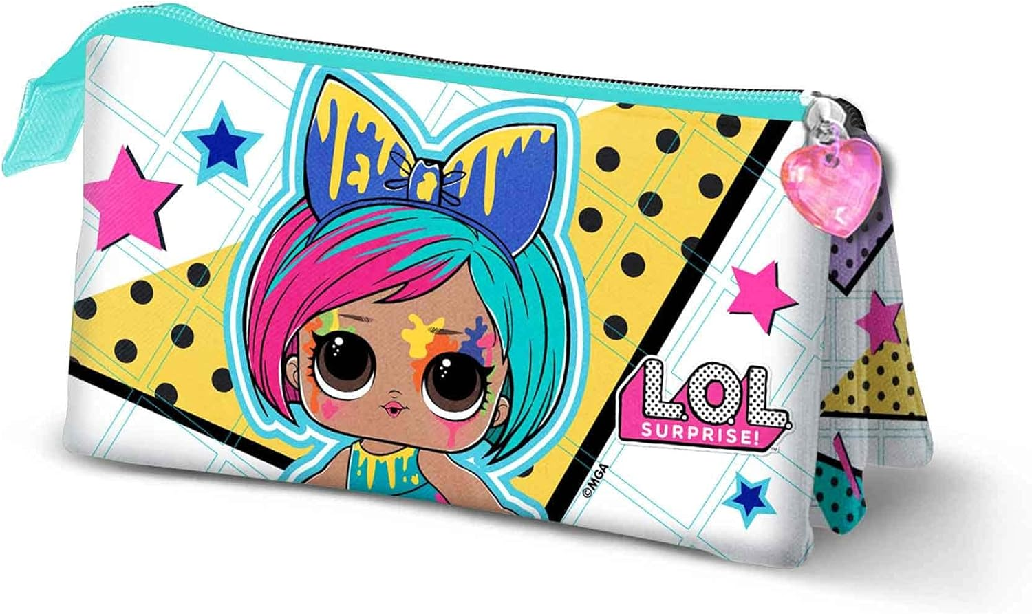 LOL Surprise Art-Triple Pencil Case, Multicolour, 23.5 X 10 Cm, Multicolour, One Size, Triple Pencil Case Art
